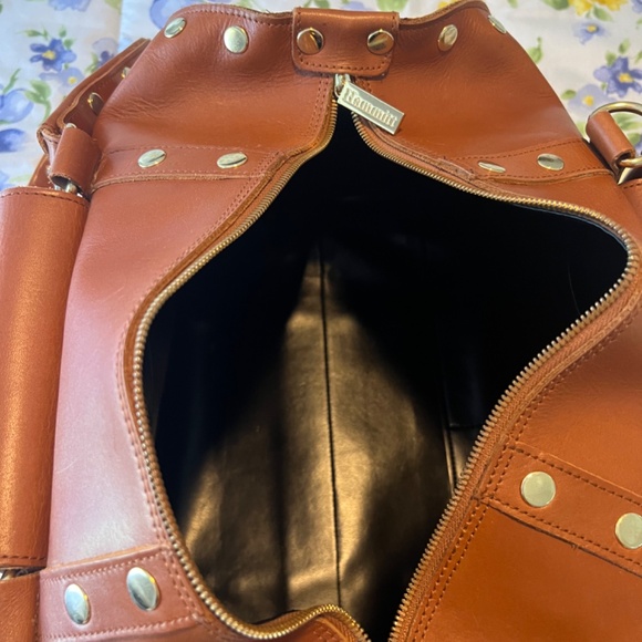 Leather diaper bag/ travel bag